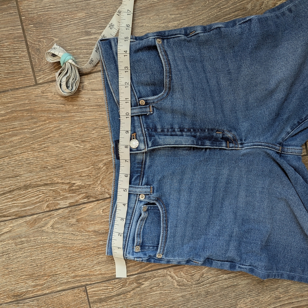 J.Crew Stovepipe Jeans Raw Hem Straight Leg Ankle High Rise Size 28 X 26 - Picture 10 of 13